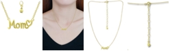Giani Bernini Mom Heart Pendant Necklace, 16" + 2" extender, Created for Macy's